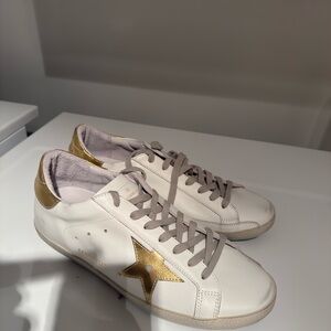 White Sneakers with Gold Star